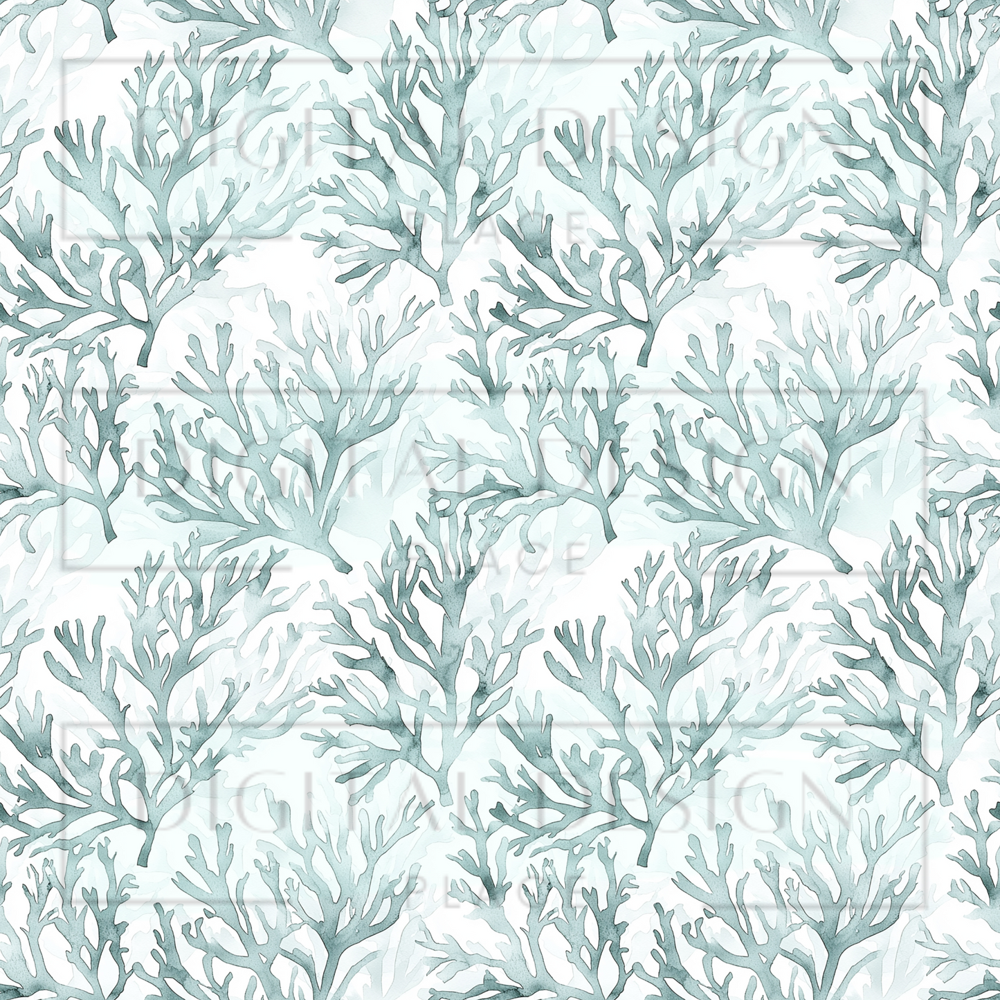 Coral Reef Watercolor VinylV2256