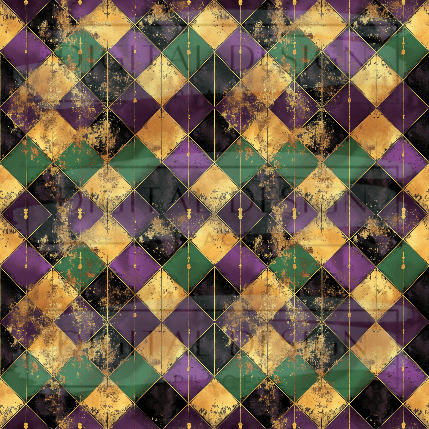 Mardi Gras Distressed VinylV2258