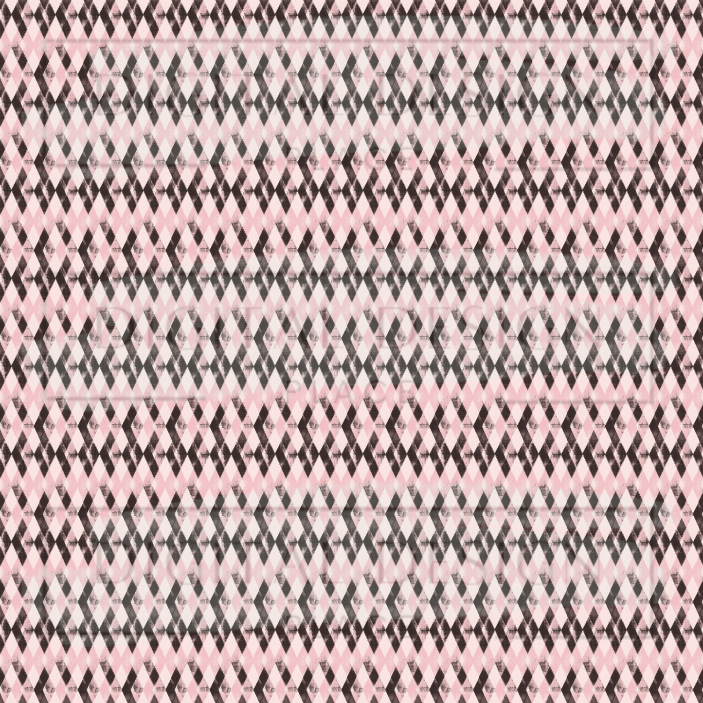 Pink Black Argyle VinylV2495