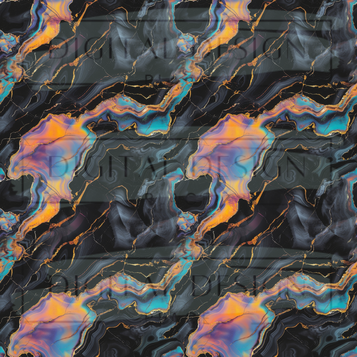 Black Holo Marble VinylV2556