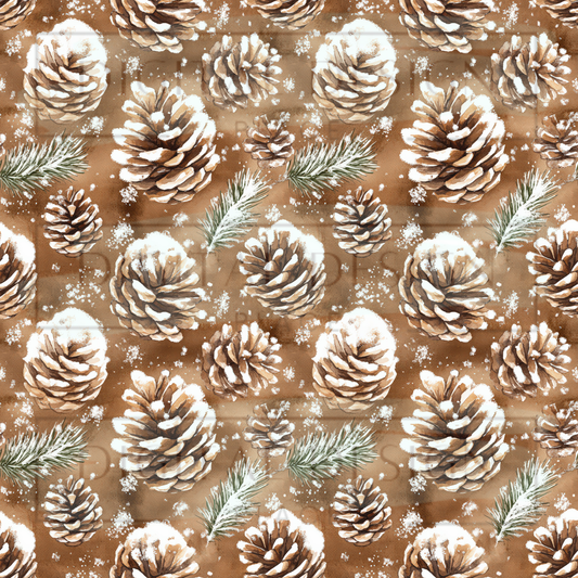 Snowfall Pinecones VinylV2574