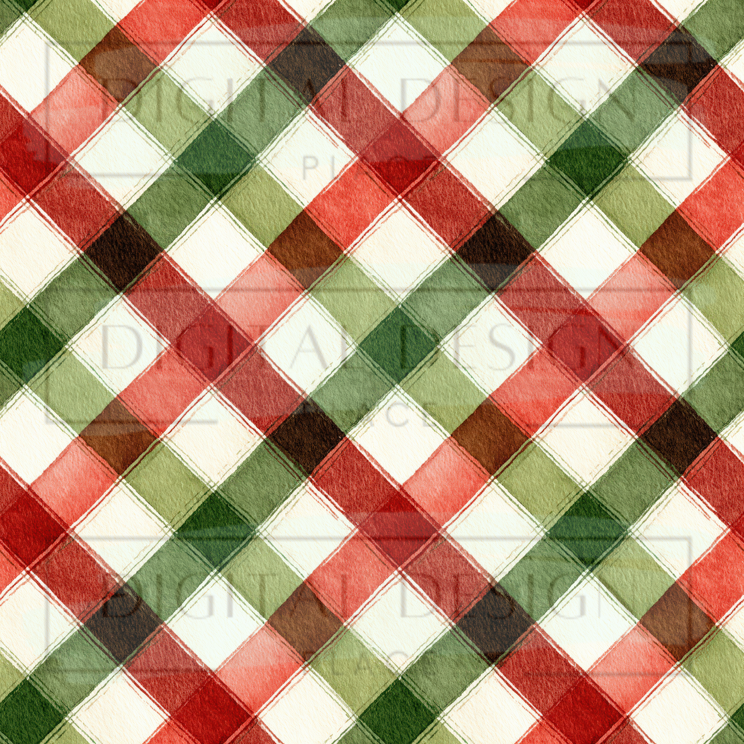 Red/Green Watercolor Wrapping VinylV2584