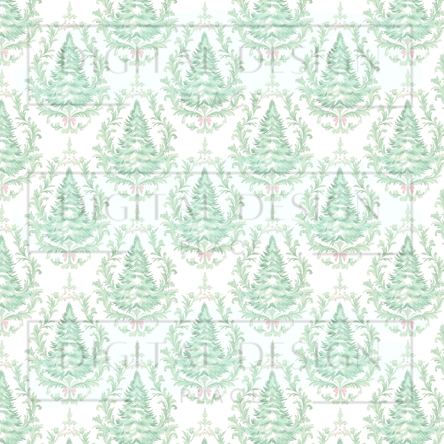 Pastel Christmas Trees VinylV2613