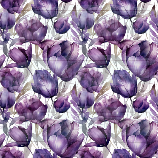 Full Purple Flowers VinylV334