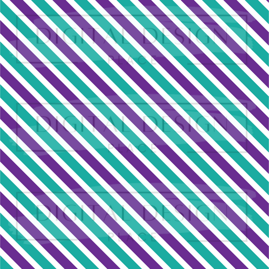 Teal and Purple Stripes VinylV350