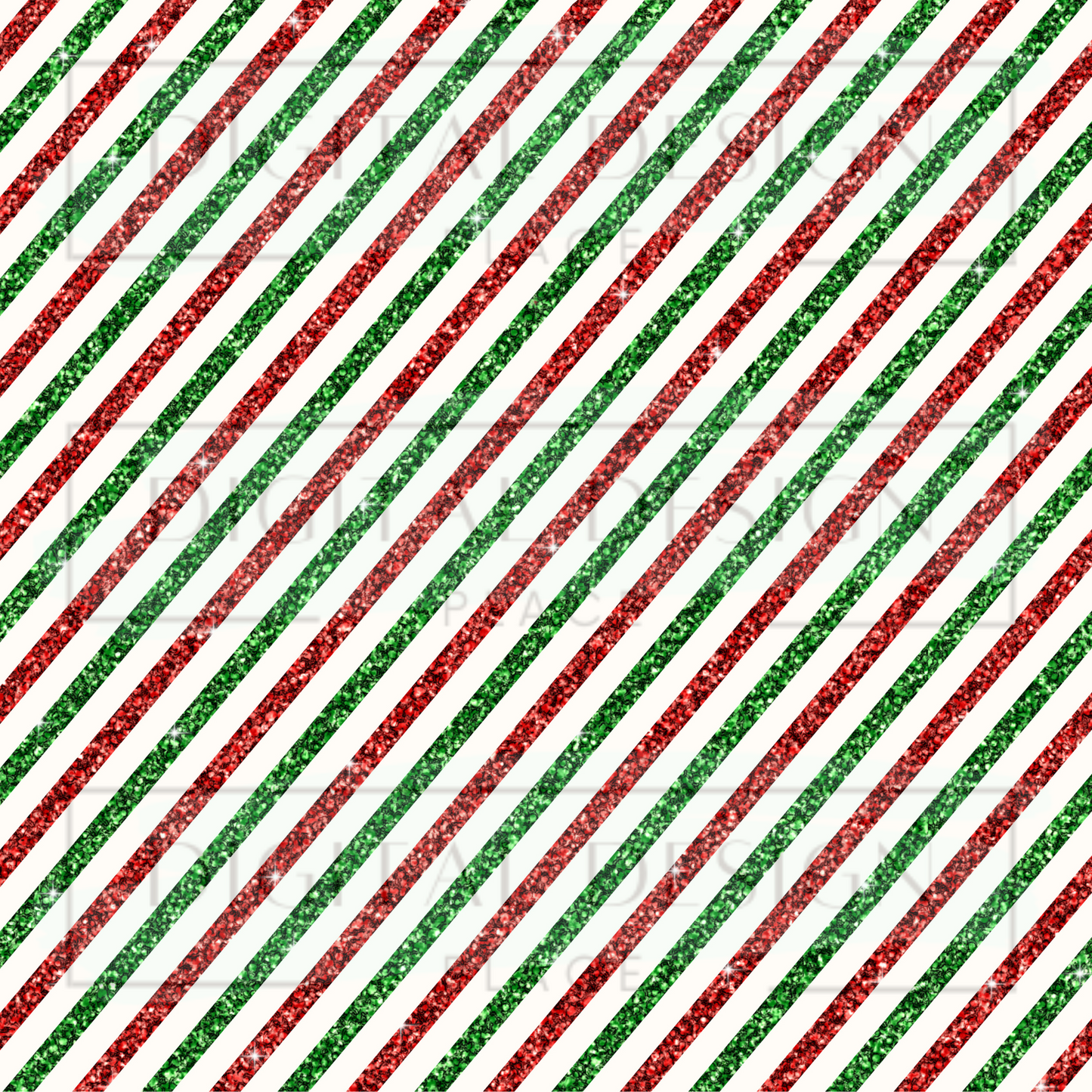 Sparkle Christmas Stripes VinylV669