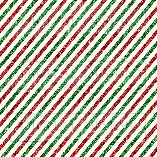 Sparkle Christmas Stripes VinylV669