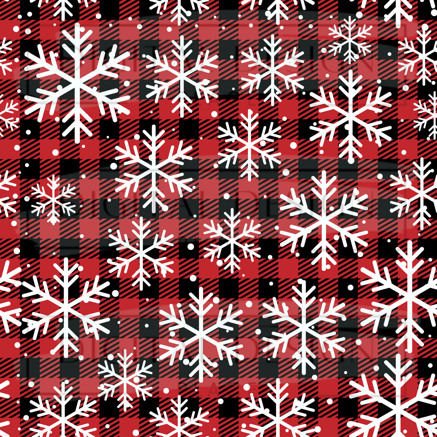 Buffalo Plaid Snowflakes VinylV689