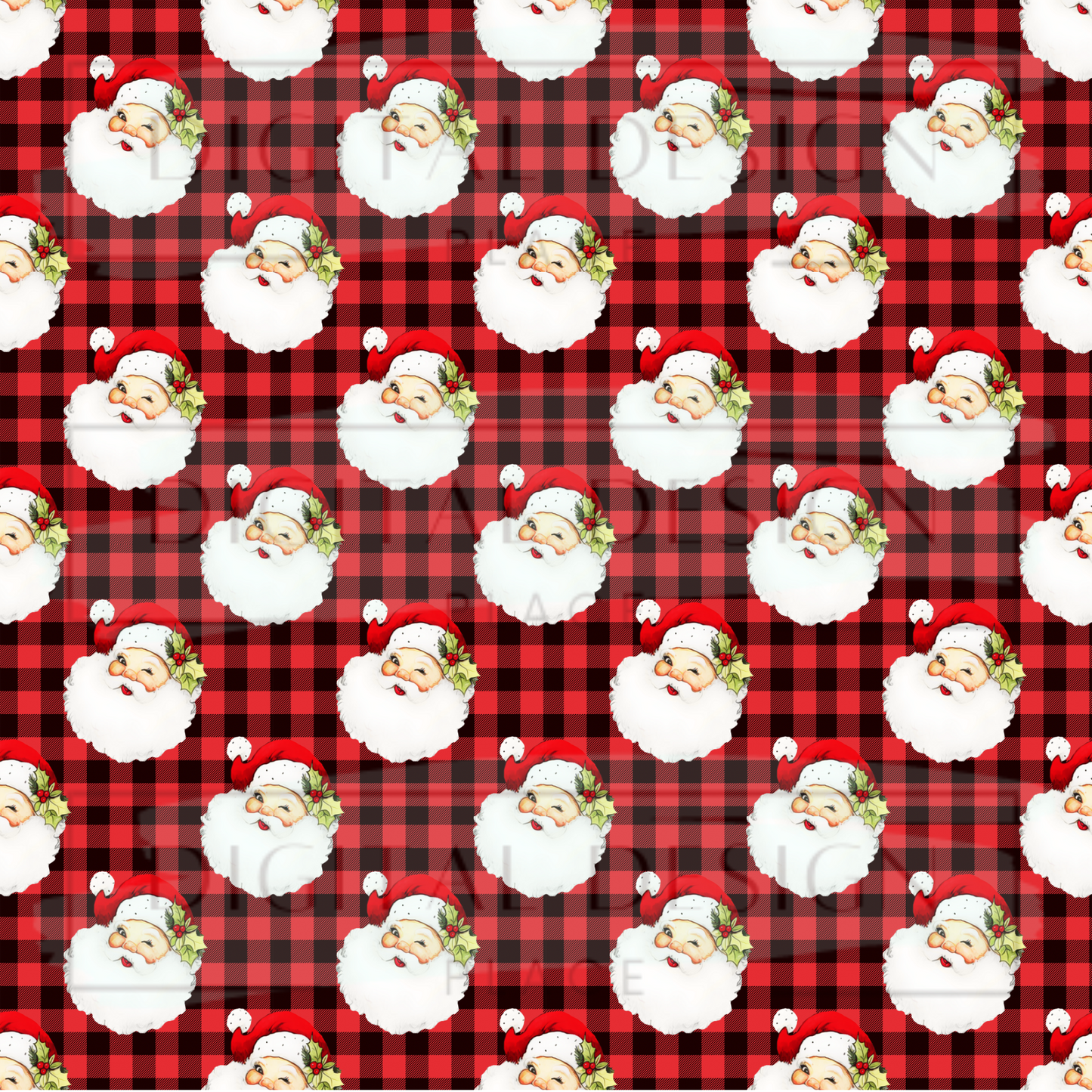 Plaid Santa VinylV746