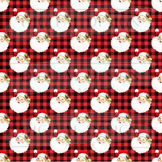 Plaid Santa VinylV746