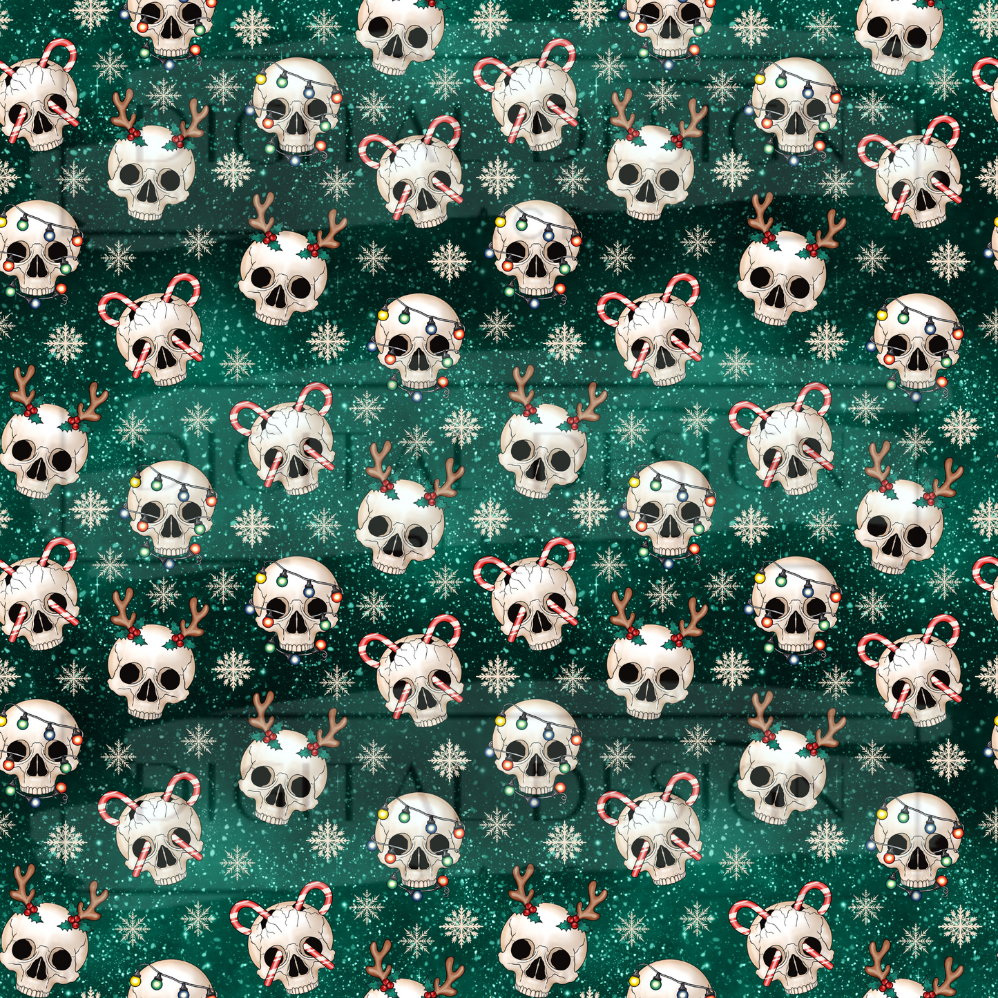 Skull Christmas VinylV827