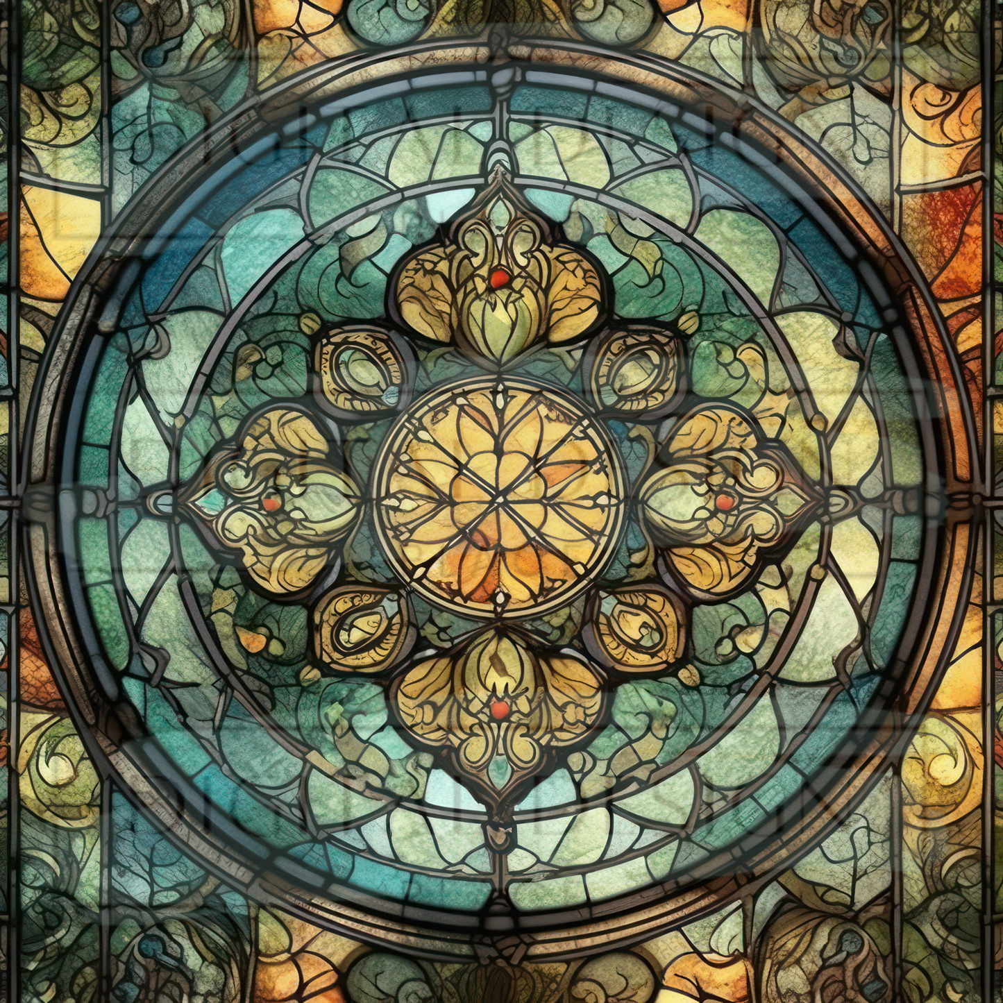 Stained Glass Ceiling VinylV866