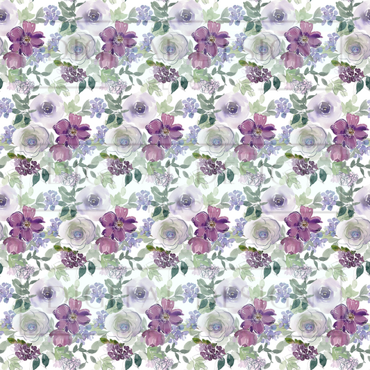 Purple Florals VinylV883
