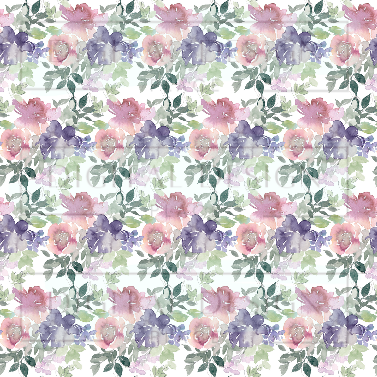 Pastel Purple Florals VinylV884