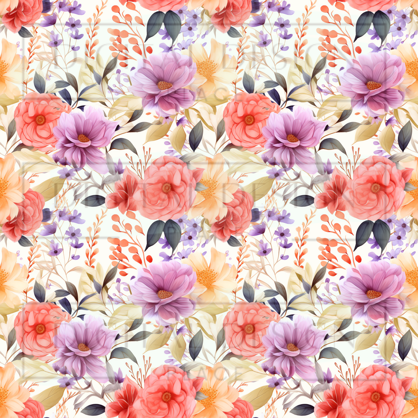 Vibrant Florals VinylV886