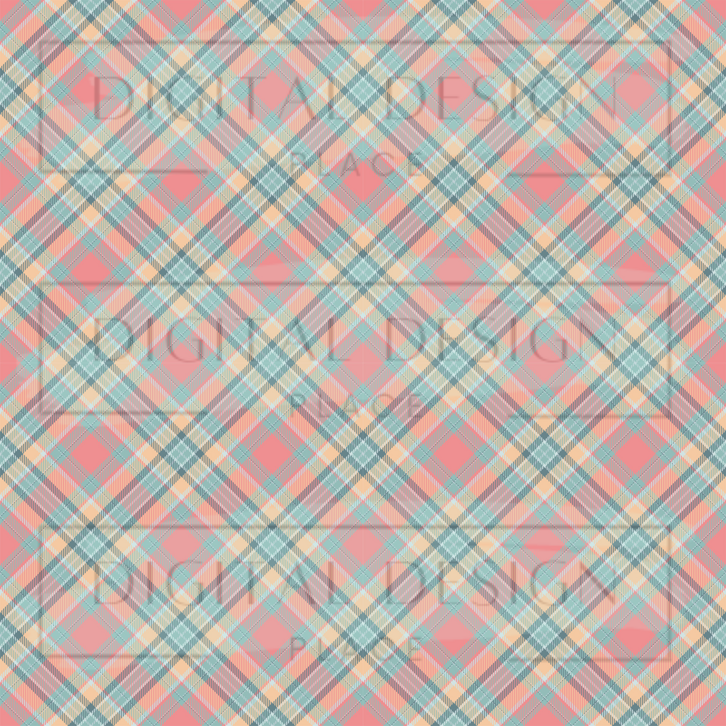 Blue Pink Plaid VinylV934