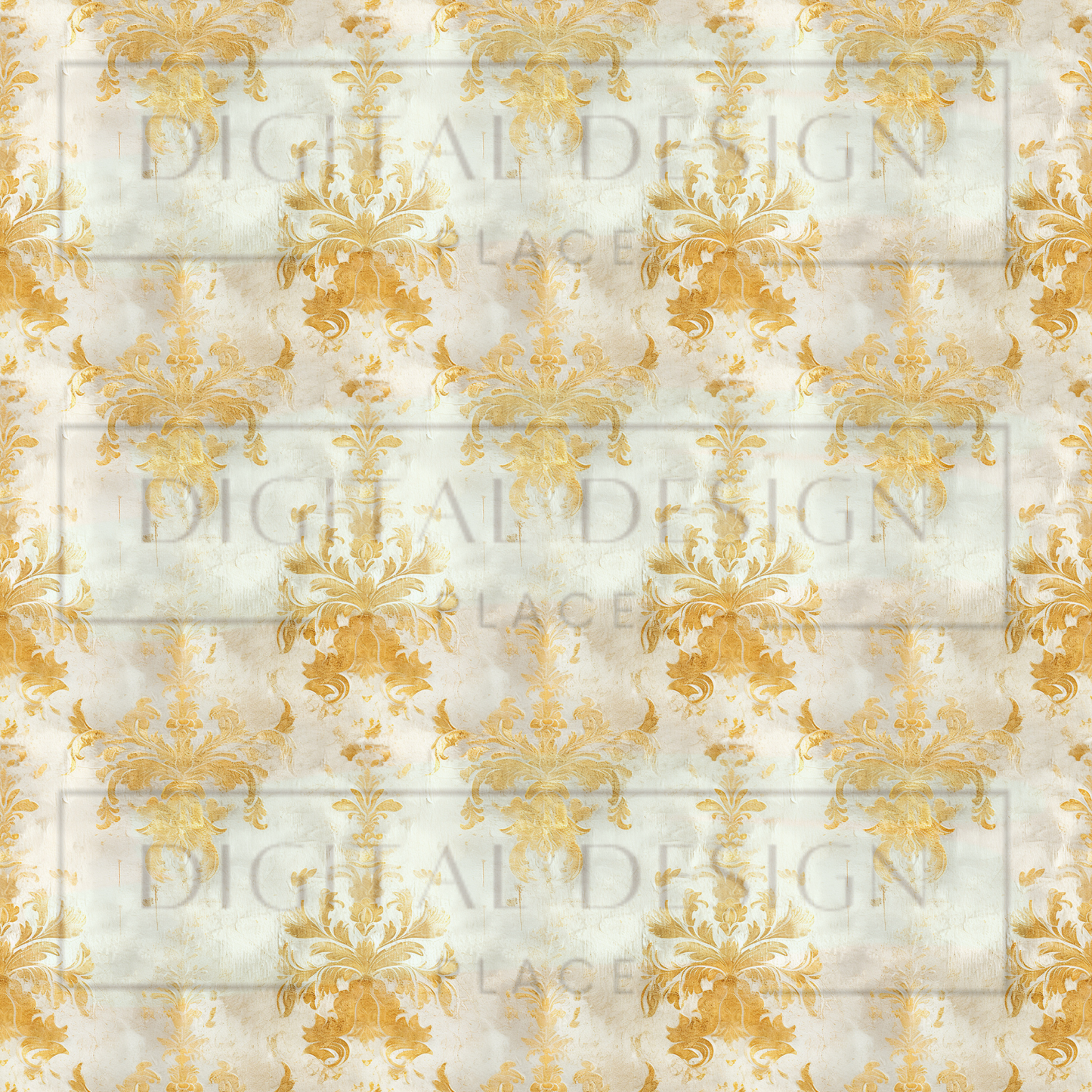 Gold Damask VinylV947