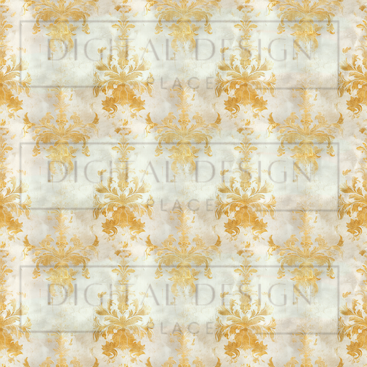 Gold Damask VinylV947