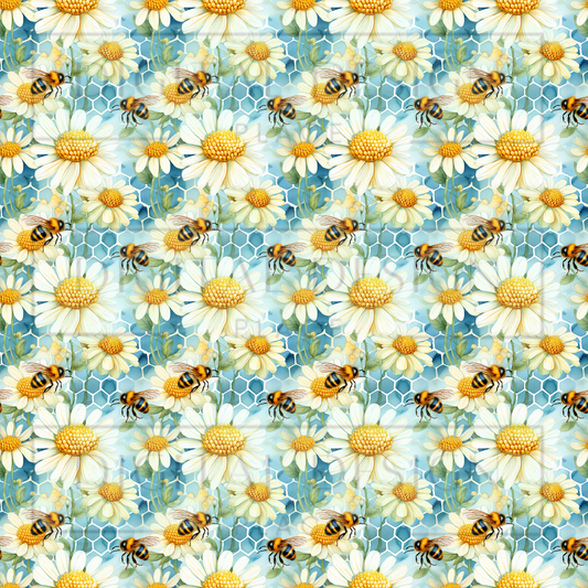 Daisy Blue Bees VinylV954