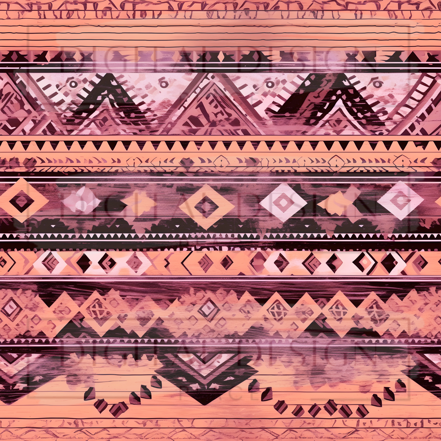Pink Aztec Wood VinylV999