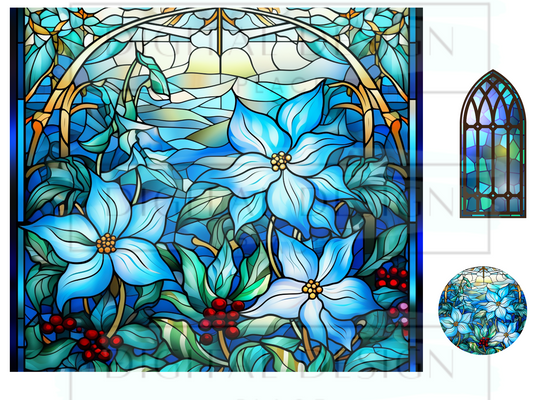 Stained Glass Winter Garden WrB110