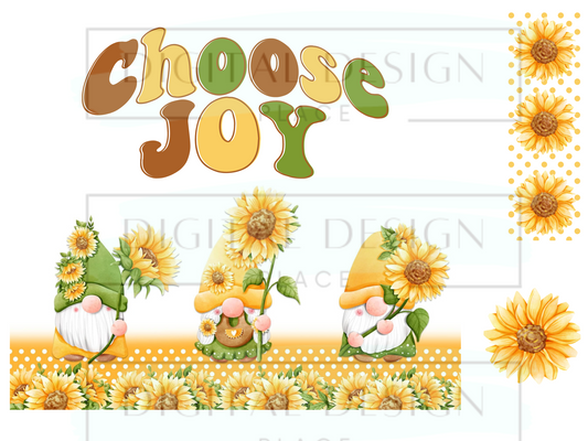 Choose Joy Sunflower Gnomes WrB55