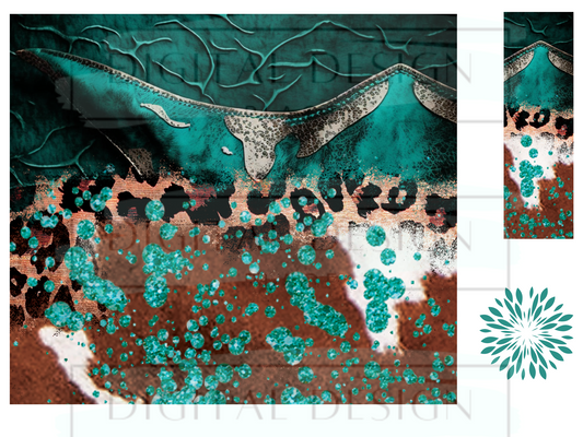 Turquoise Cowprint WrB61