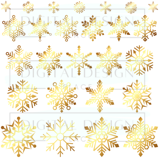Gold Snowflakes ELEE165