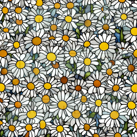 Stained Glass Small Daisy VinylV1052