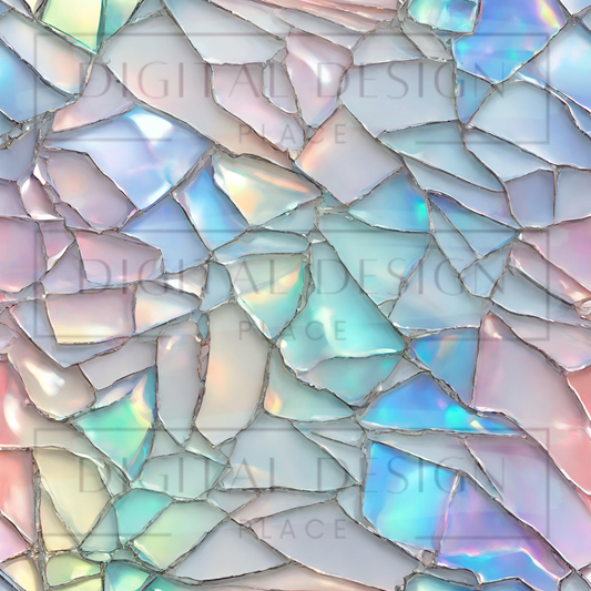 Pastel Opal Shattered Glass VinylV1125