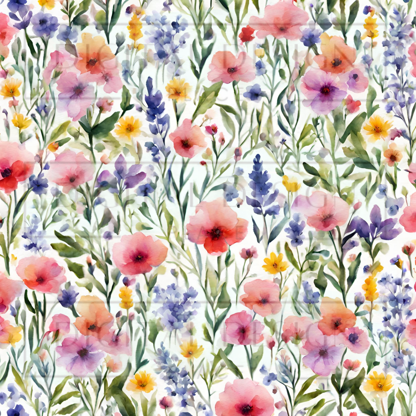 Watercolor Wildflowers VinylV1142