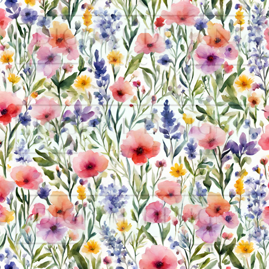 Watercolor Wildflowers VinylV1142