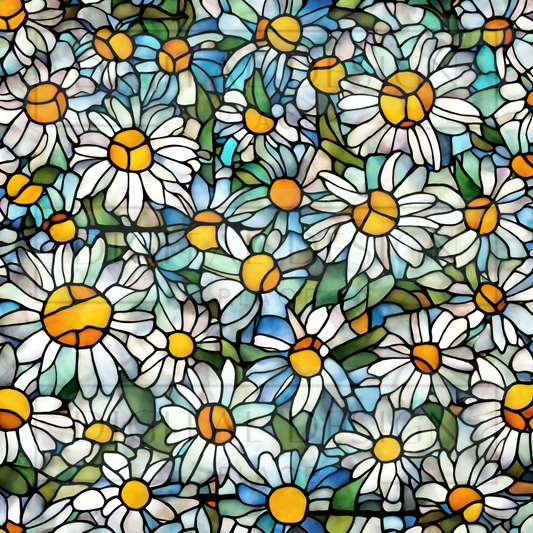 Stained Glass Daisy VinylV1050
