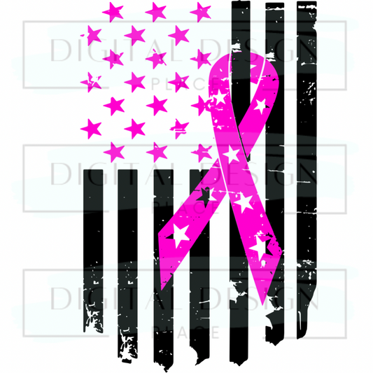 Pink Ribbon Flag AwareA21