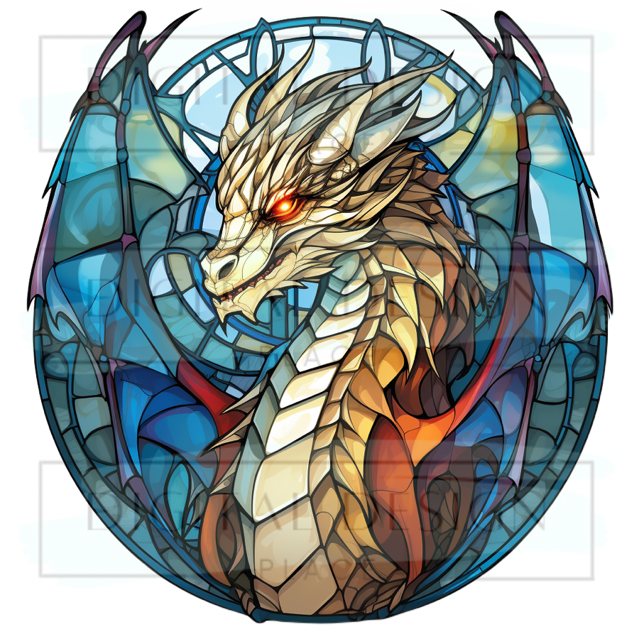 Stained Glass Dragon PJP72