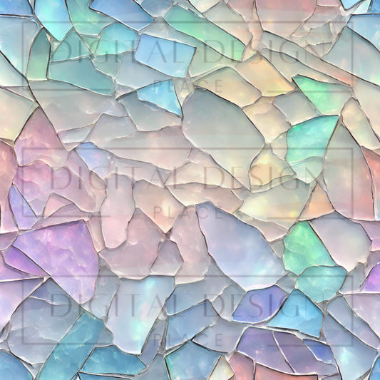 Pastel Opal Shattered Glass VinylV1124