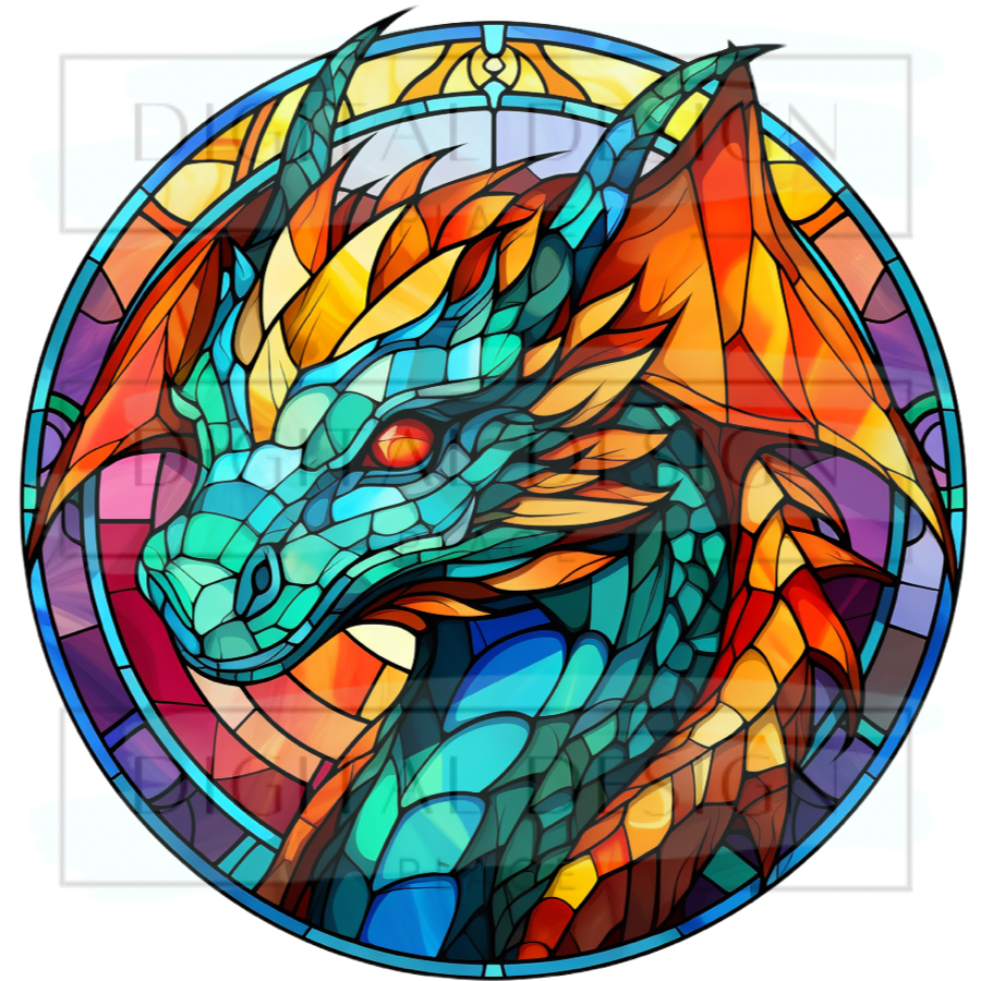 Stained Glass Dragon PJP74