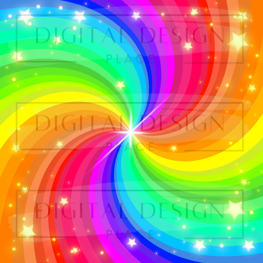 Rainbow Sparkle Swirl VinylV387