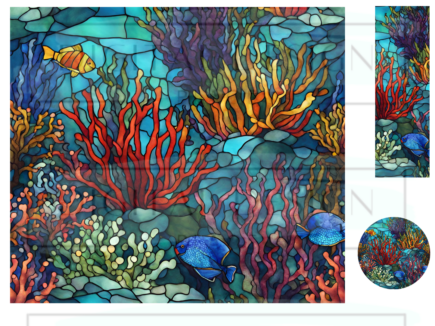 Stained Glass Coral WrB221