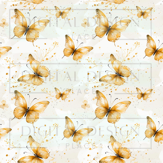 Gold Butterflies VinylV1156