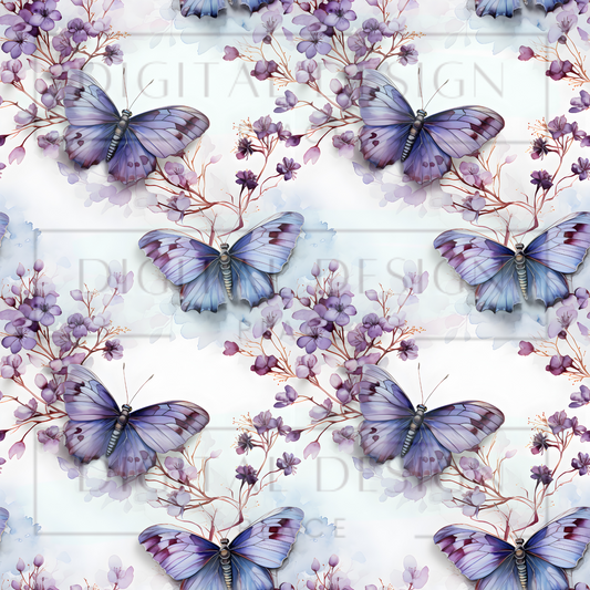 Purple Butterflies VinylV1148
