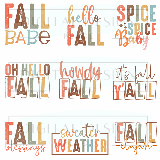 Fall Vibes Decal Sheet ELEE153