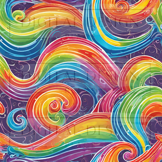 Rainbow Swirls VinylV1131