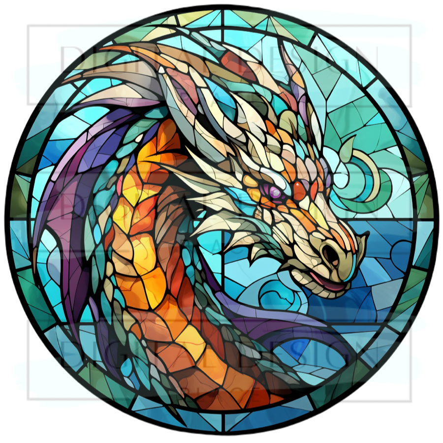 Stained Glass Dragon PJP70