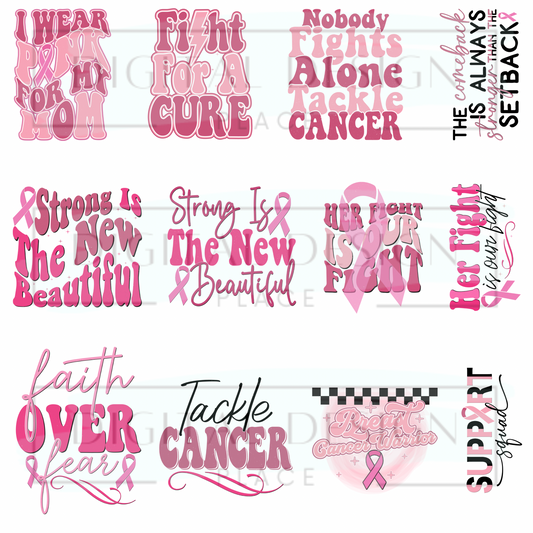 Breast Cancer Awareness Decal Sheet ELEE213