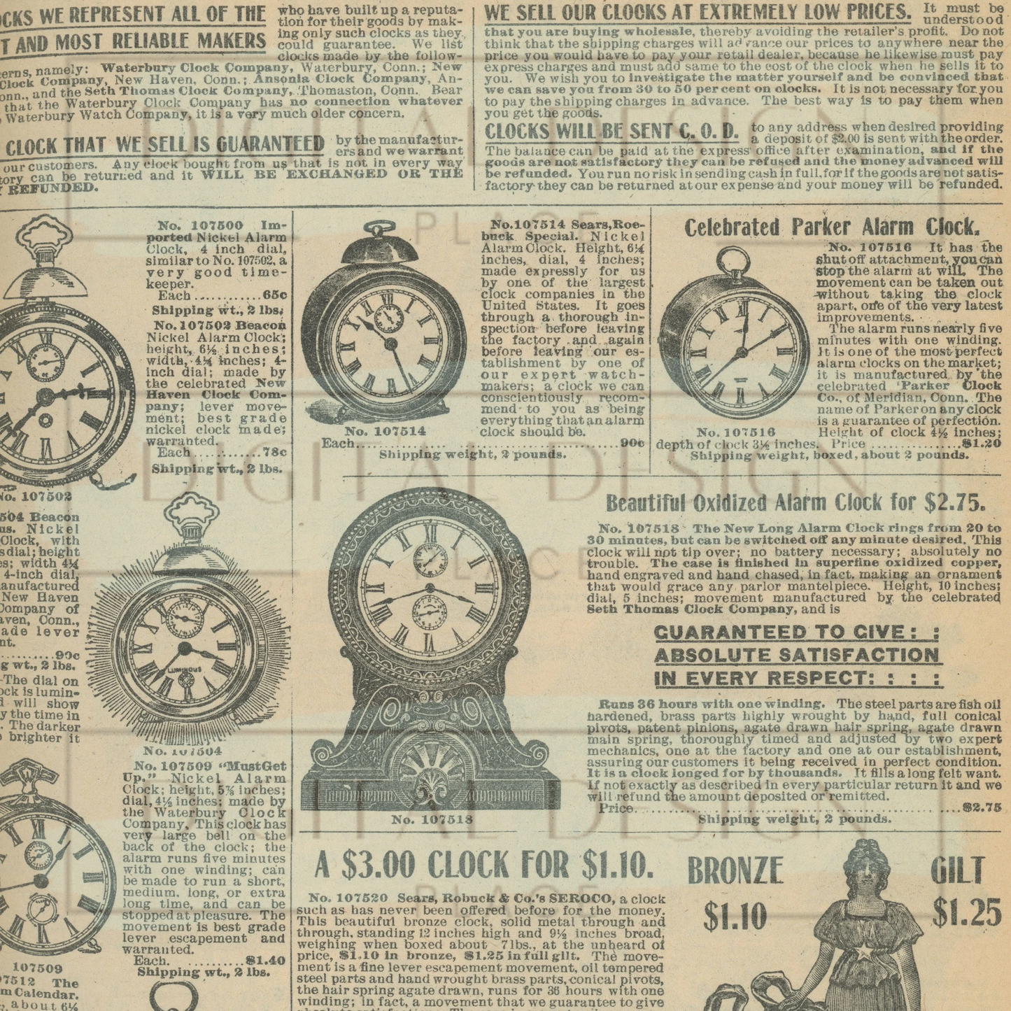 Vintage Clock Catalog VinylV1047