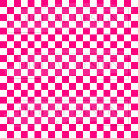 Hot Pink Checkerboard VinylV365