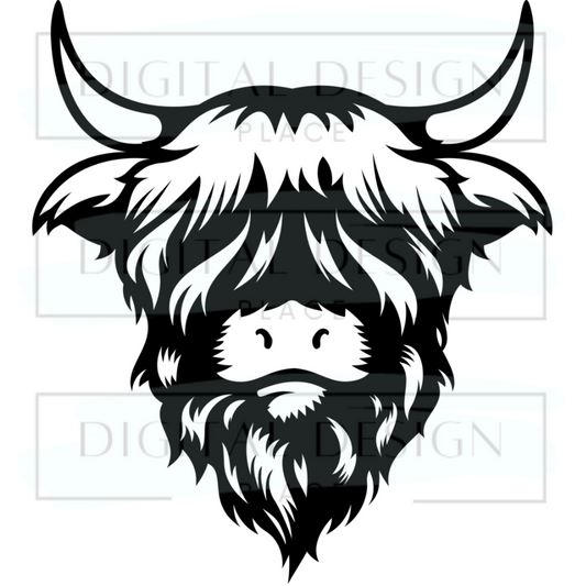 Highland Cow BW ANIA4
