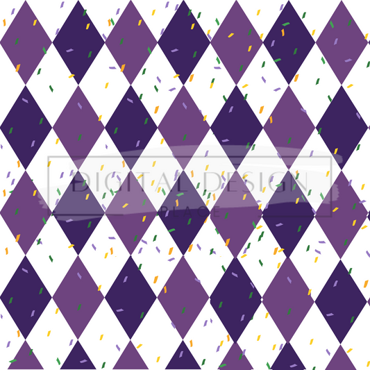 Purple Argyle VinylV39