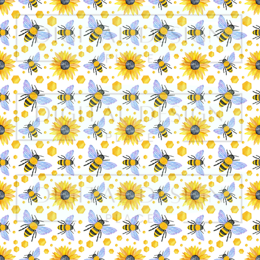 Bee Sunflower VinylV128